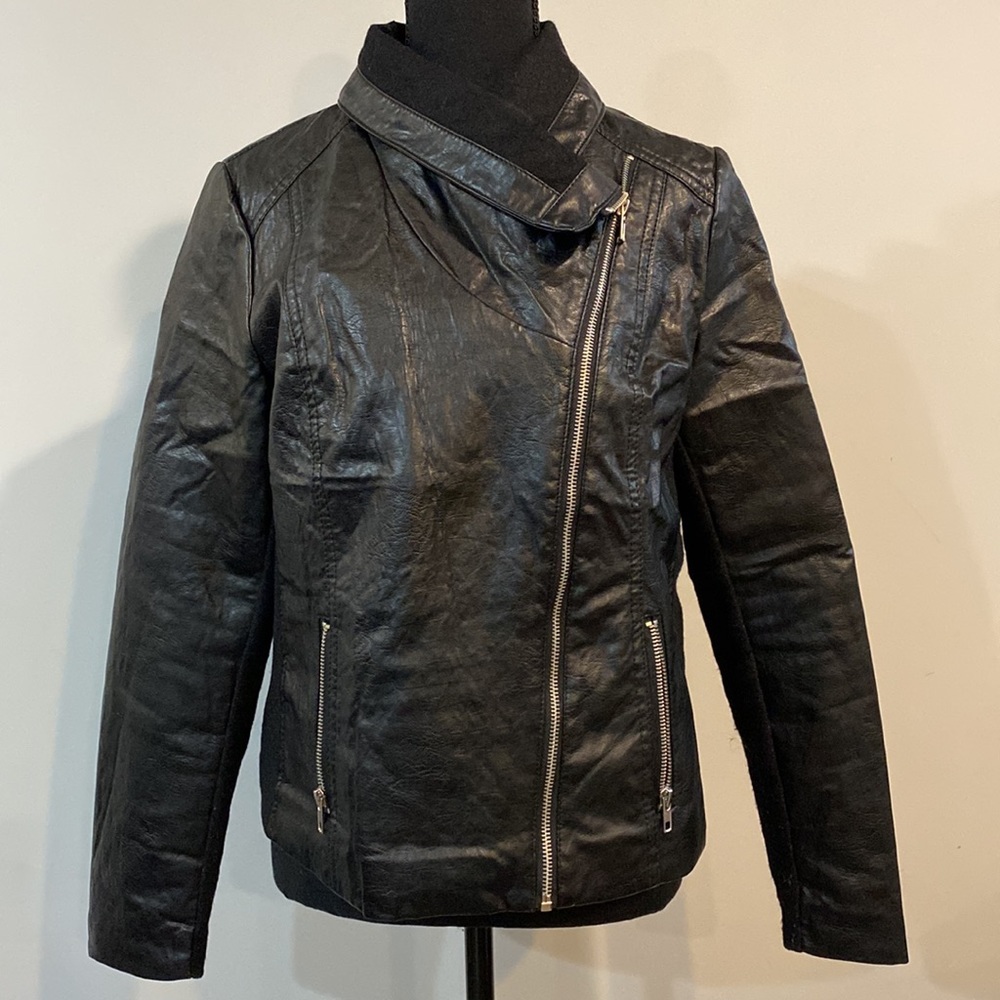 Bagatelle Faux Lather Jacket with Wool